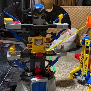 Superhero Fortress Playset with Blue and Yellow Accents